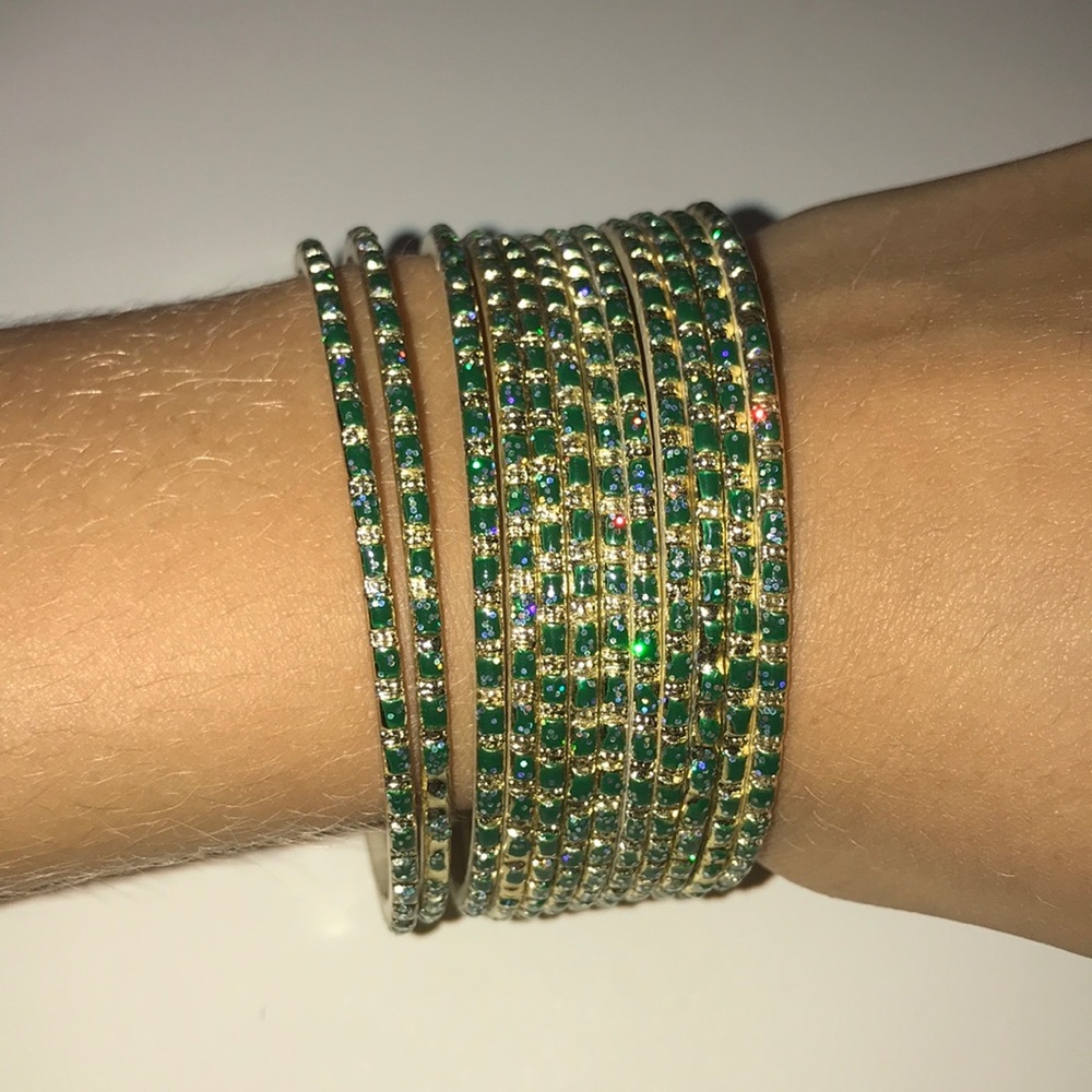 12 set dangle hoop bracelets